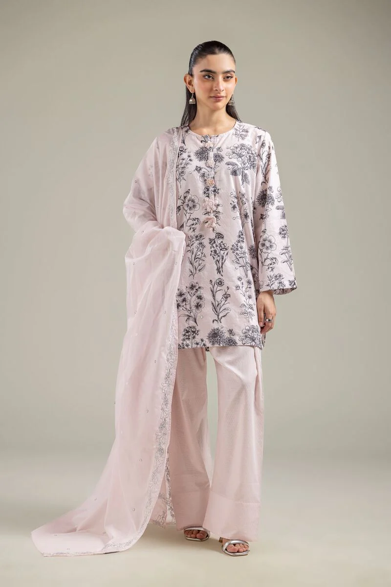 Cotton Dobby Pink Cotton Shalwar