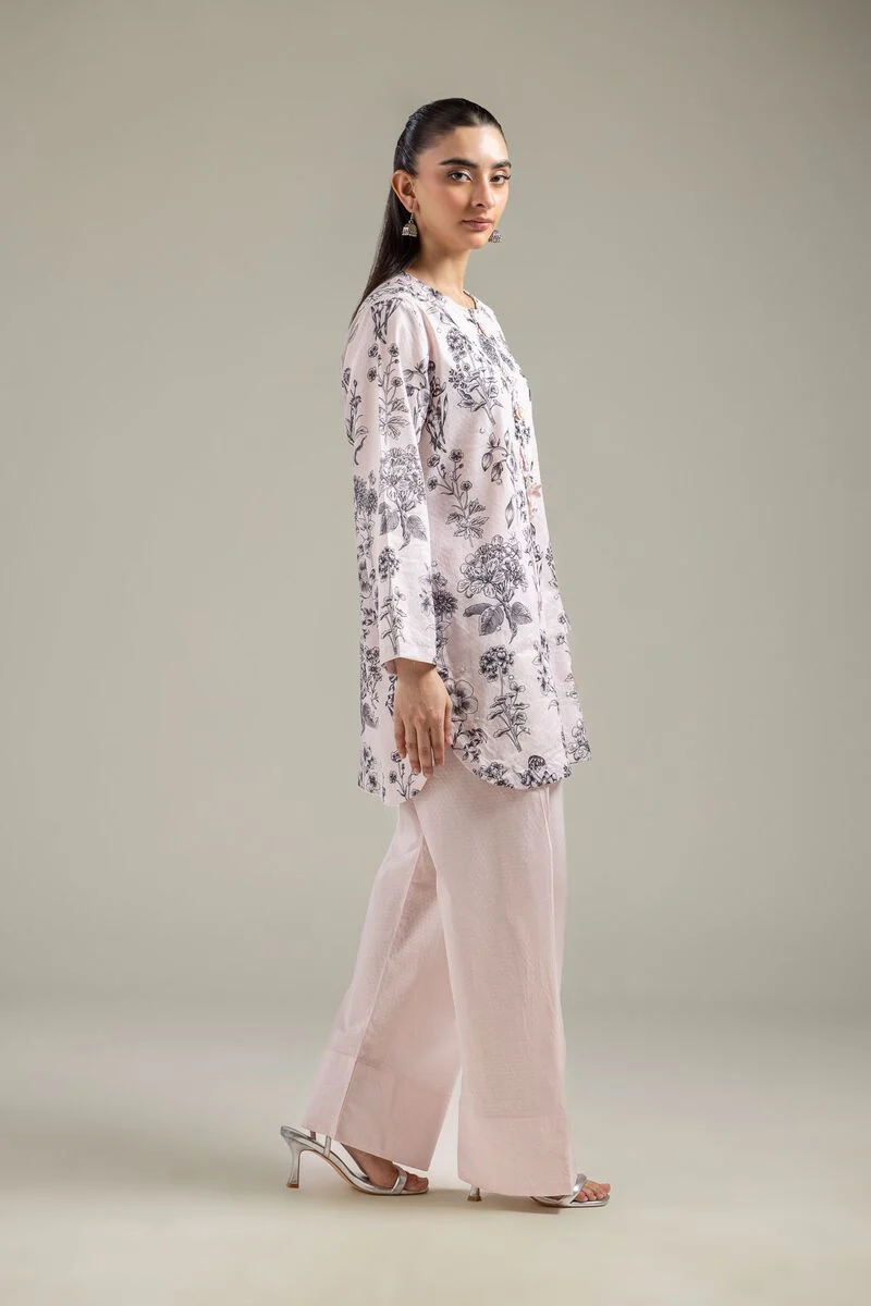 Cotton Dobby Pink Cotton Kurta - Image 2