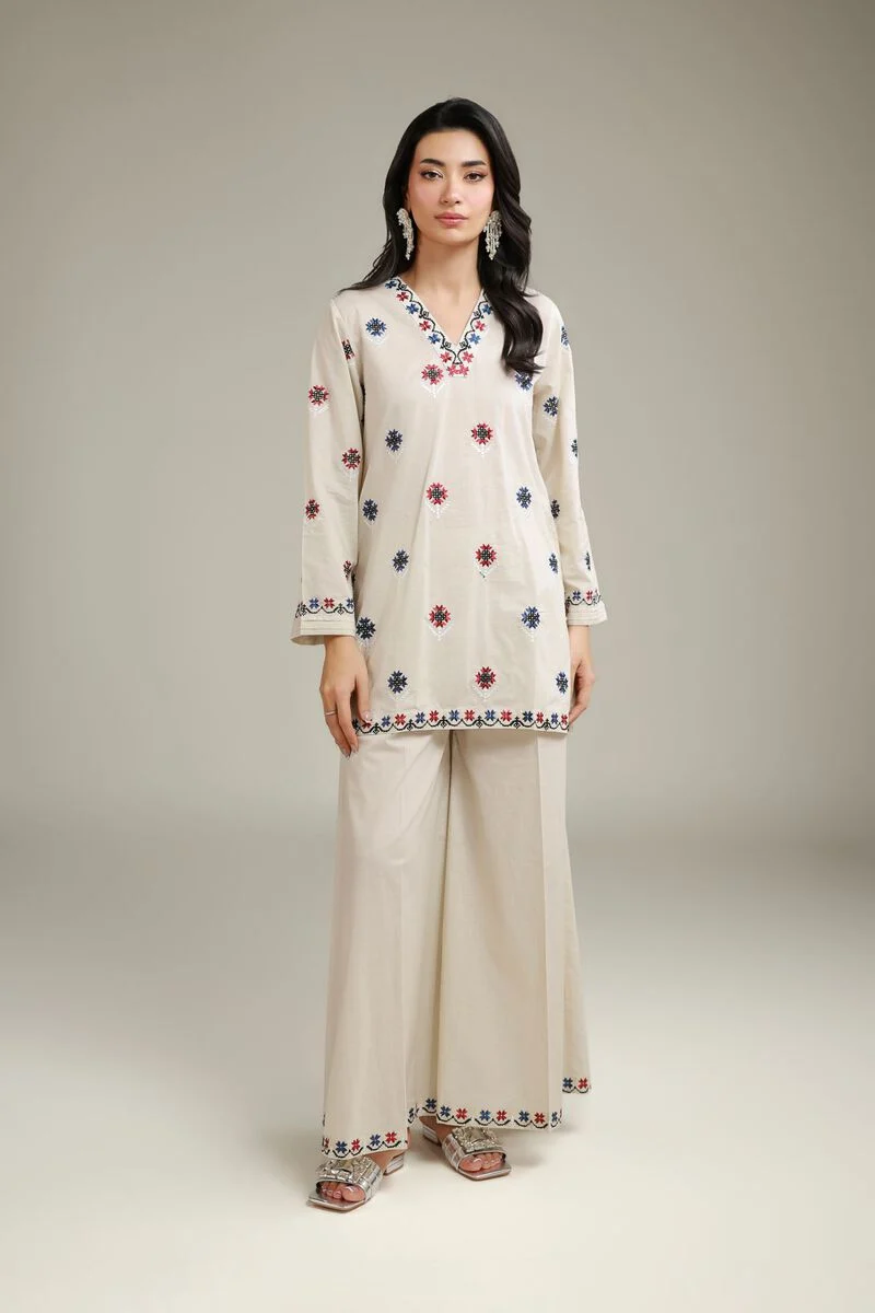 Floral V-Neck Kurta - Image 5