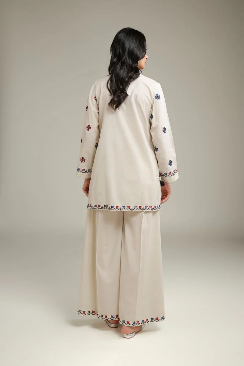 Floral V-Neck Kurta - Image 6