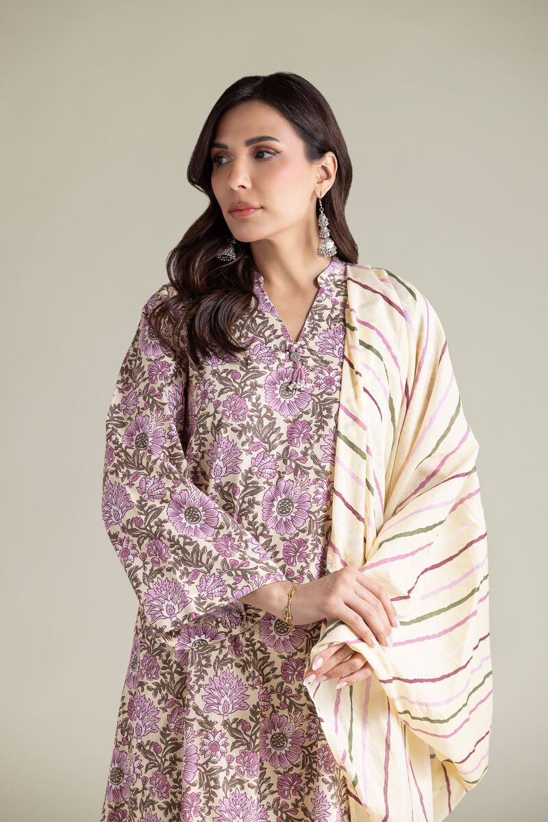 Lawn Striped Dupatta - Image 3