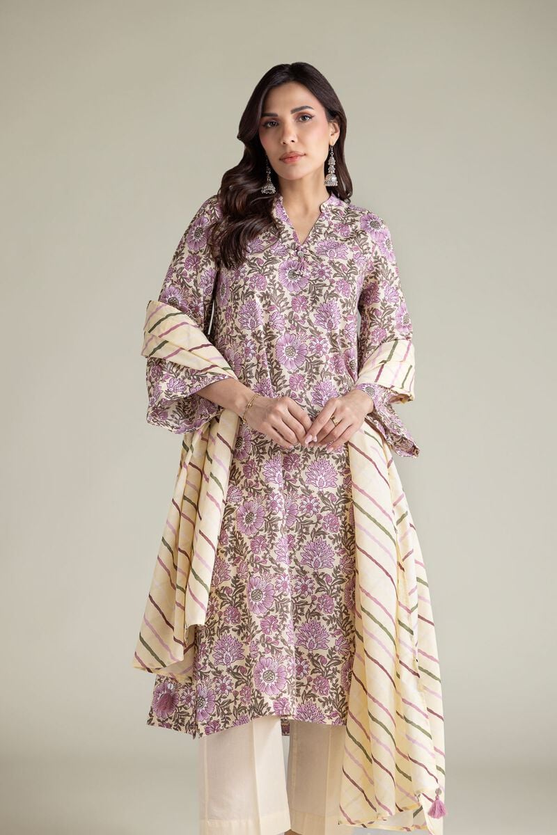 Lawn Striped Dupatta - Image 4