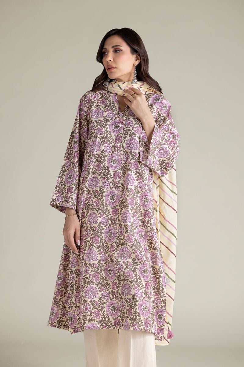 Lawn Striped Dupatta - Image 5