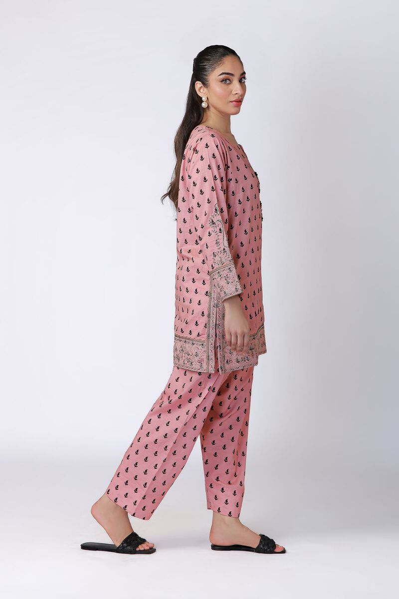 Embroidered Cotton Dobby Kurta - Image 4
