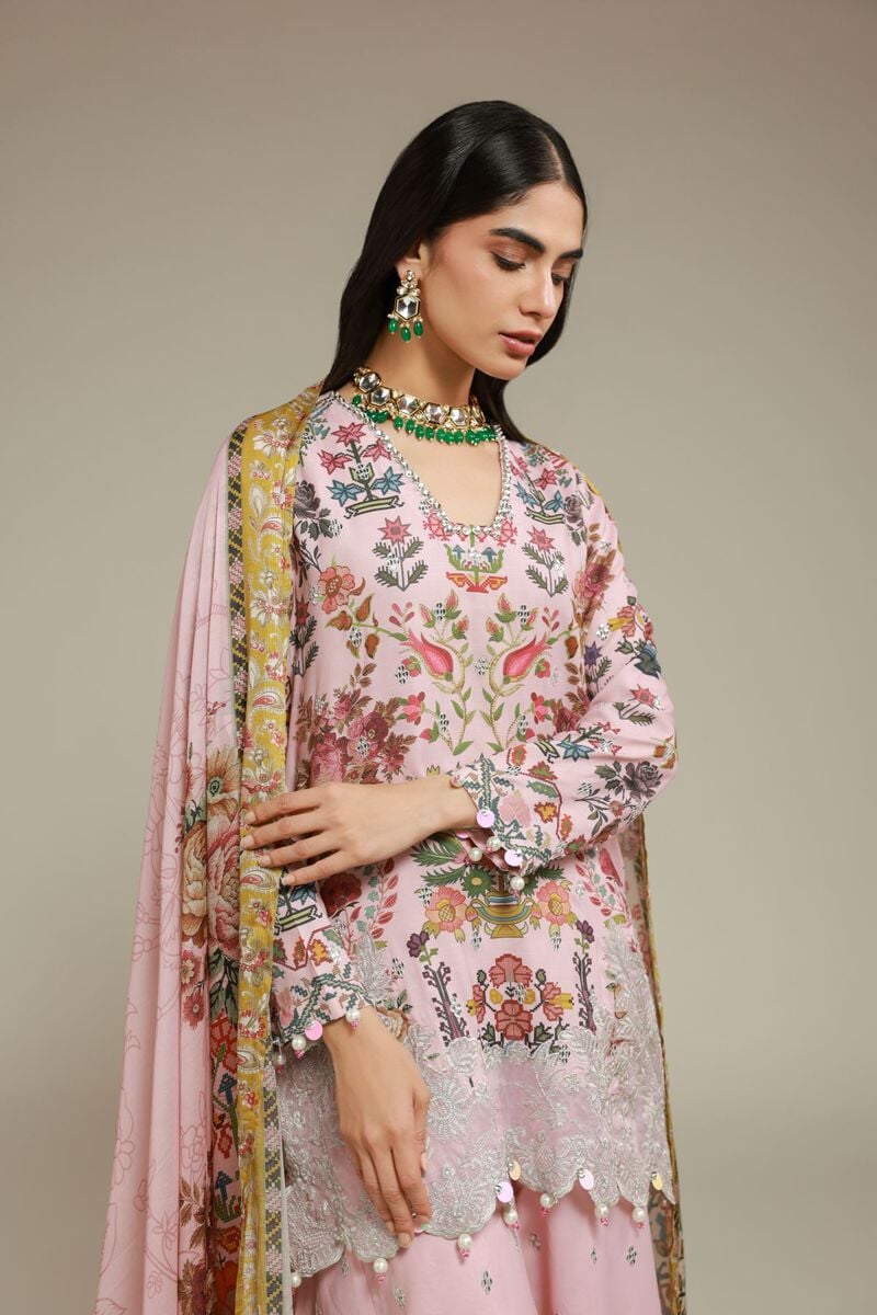 3 Piece Co-ord Set - Raw Silk Floral