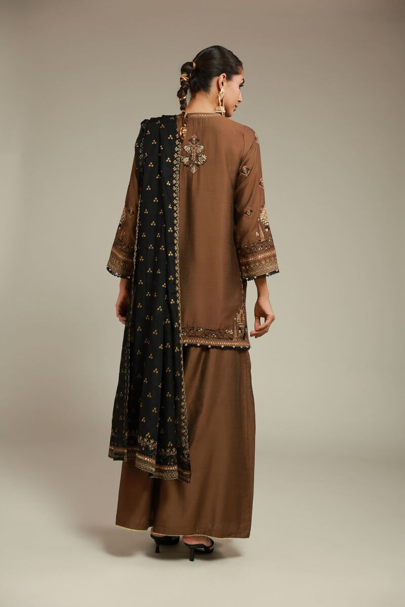 3 Piece Co-ord Set - Embroidered Raw Silk - Image 10