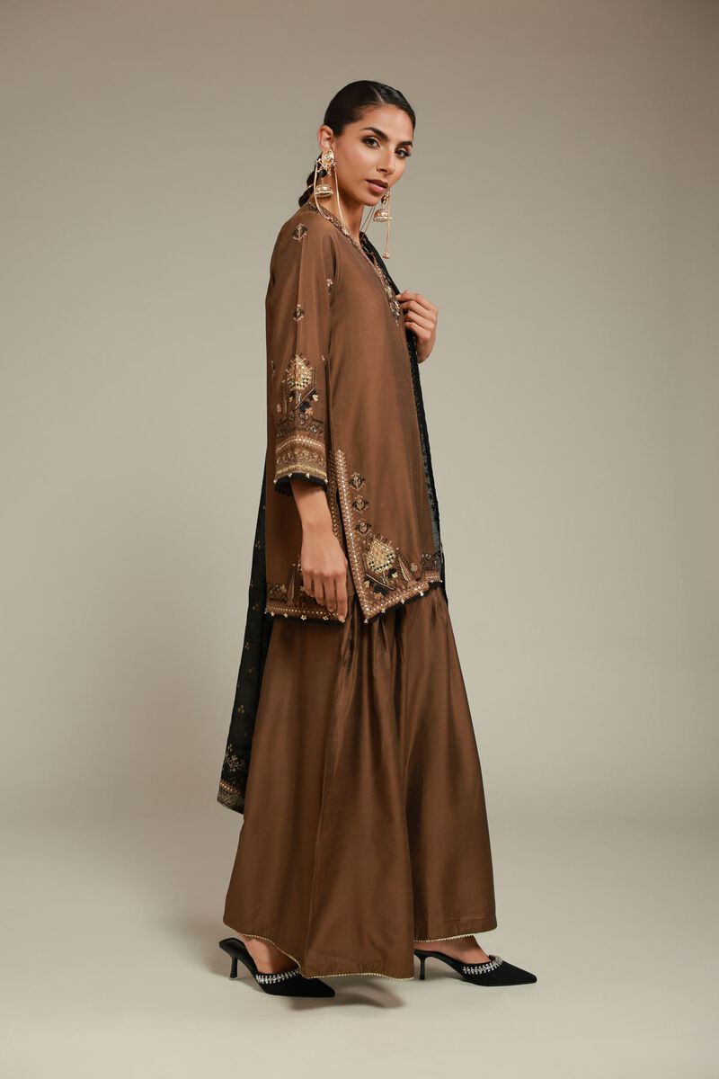 3 Piece Co-ord Set - Embroidered Raw Silk - Image 7
