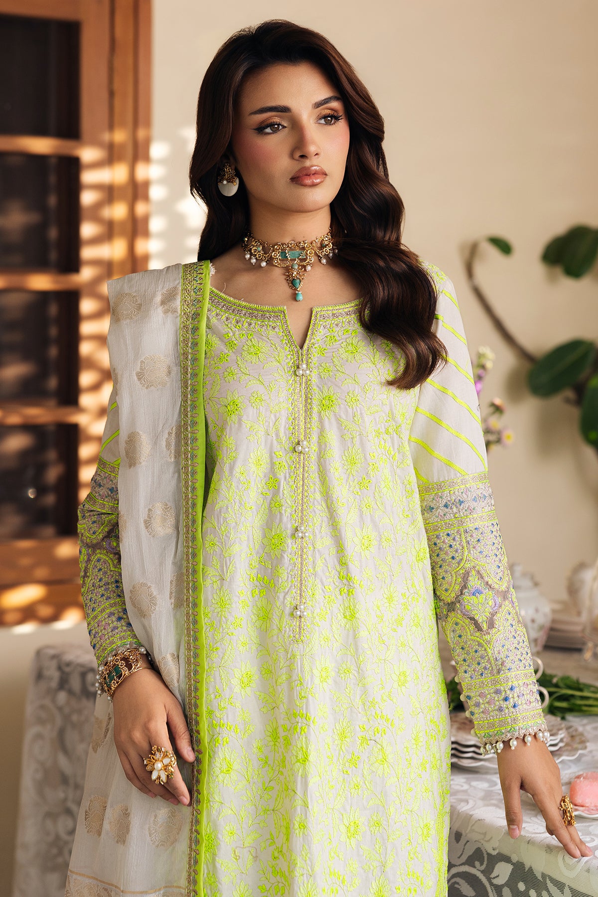 3-PC Stitched Embroidered Lawn Collection ED6-05 - Image 2