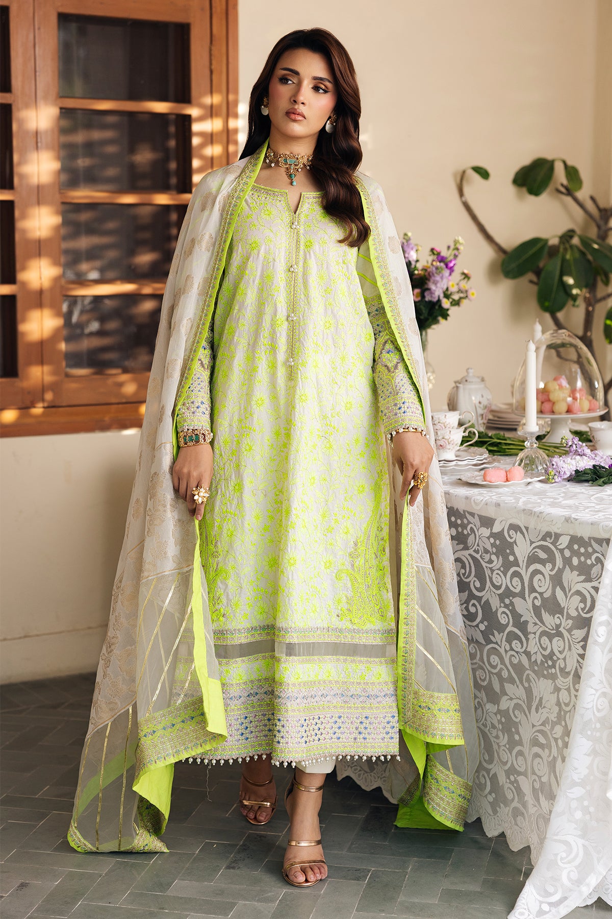 3-PC Stitched Embroidered Lawn Collection ED6-05 - Image 3
