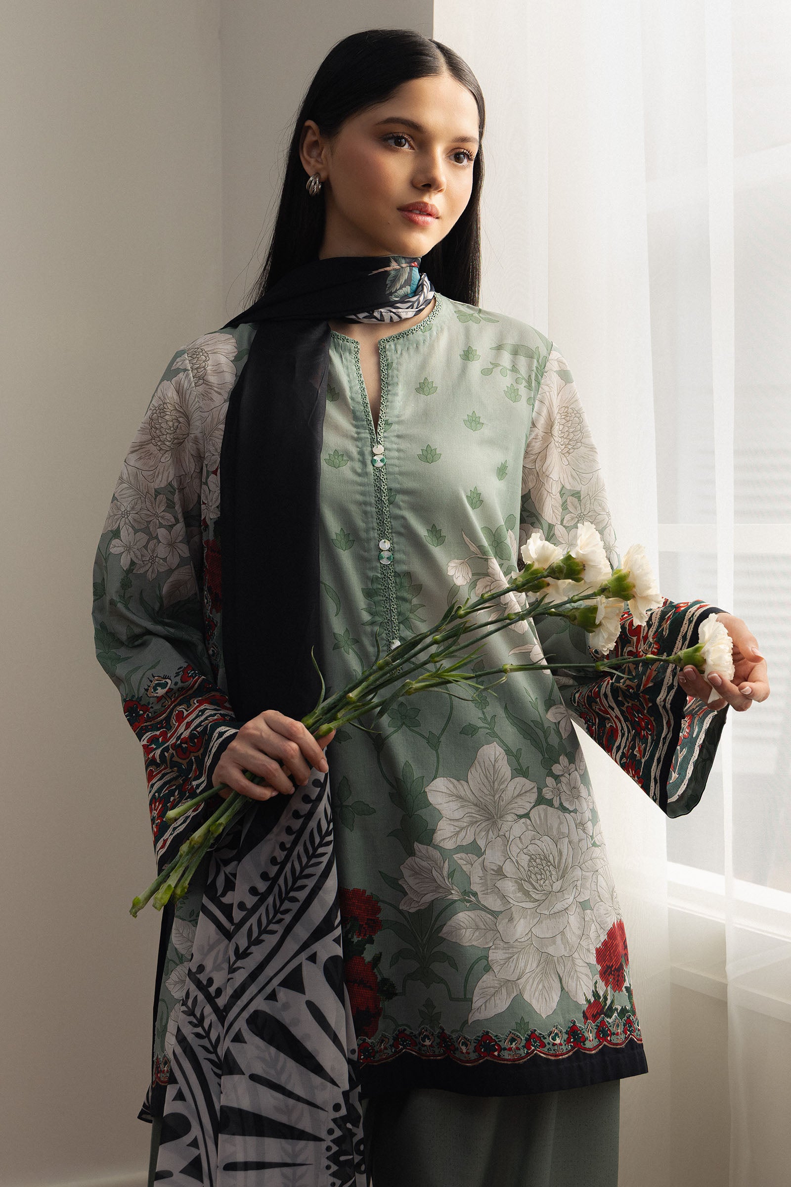 Coco by Zara Shahjahan - Zen-10B - Digital Printed Lawn 2 Piece Suit