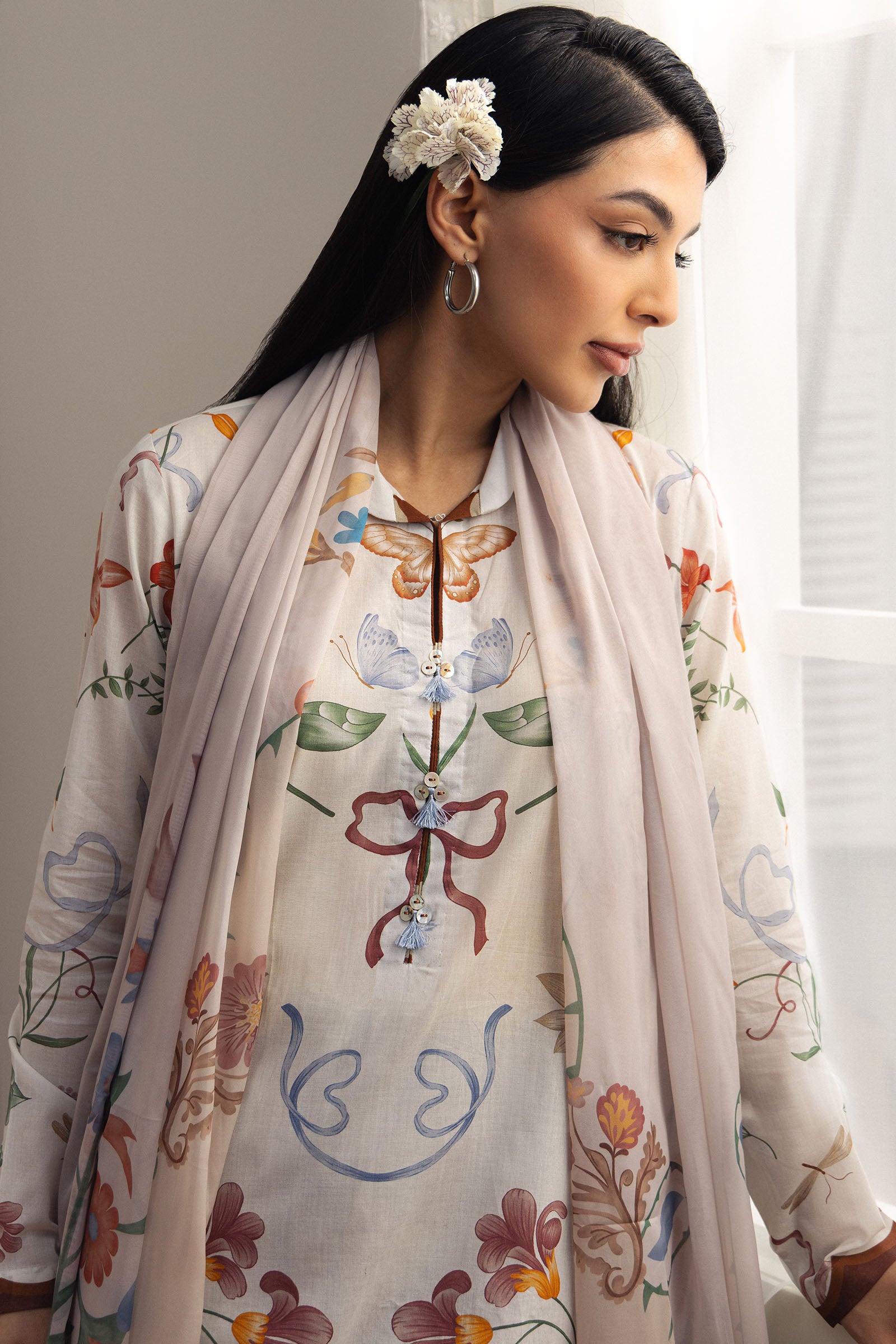 Coco by Zara Shahjahan - Yuki-8A - Digital Printed Lawn 2 Piece Suit - Image 3