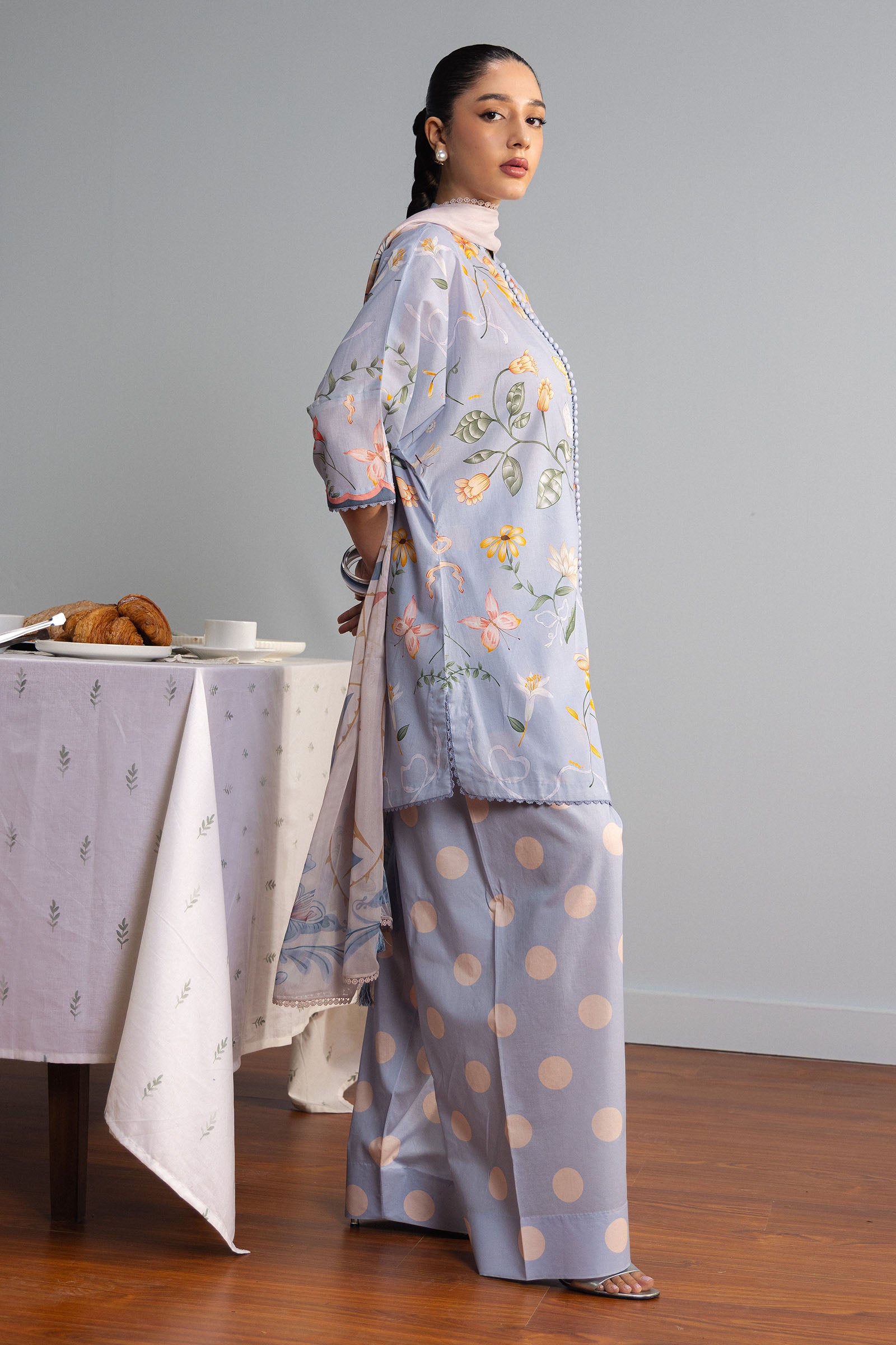 Coco by Zara Shahjahan - Yuki-8B - Digital Printed Lawn 2 Piece Suit - Image 3