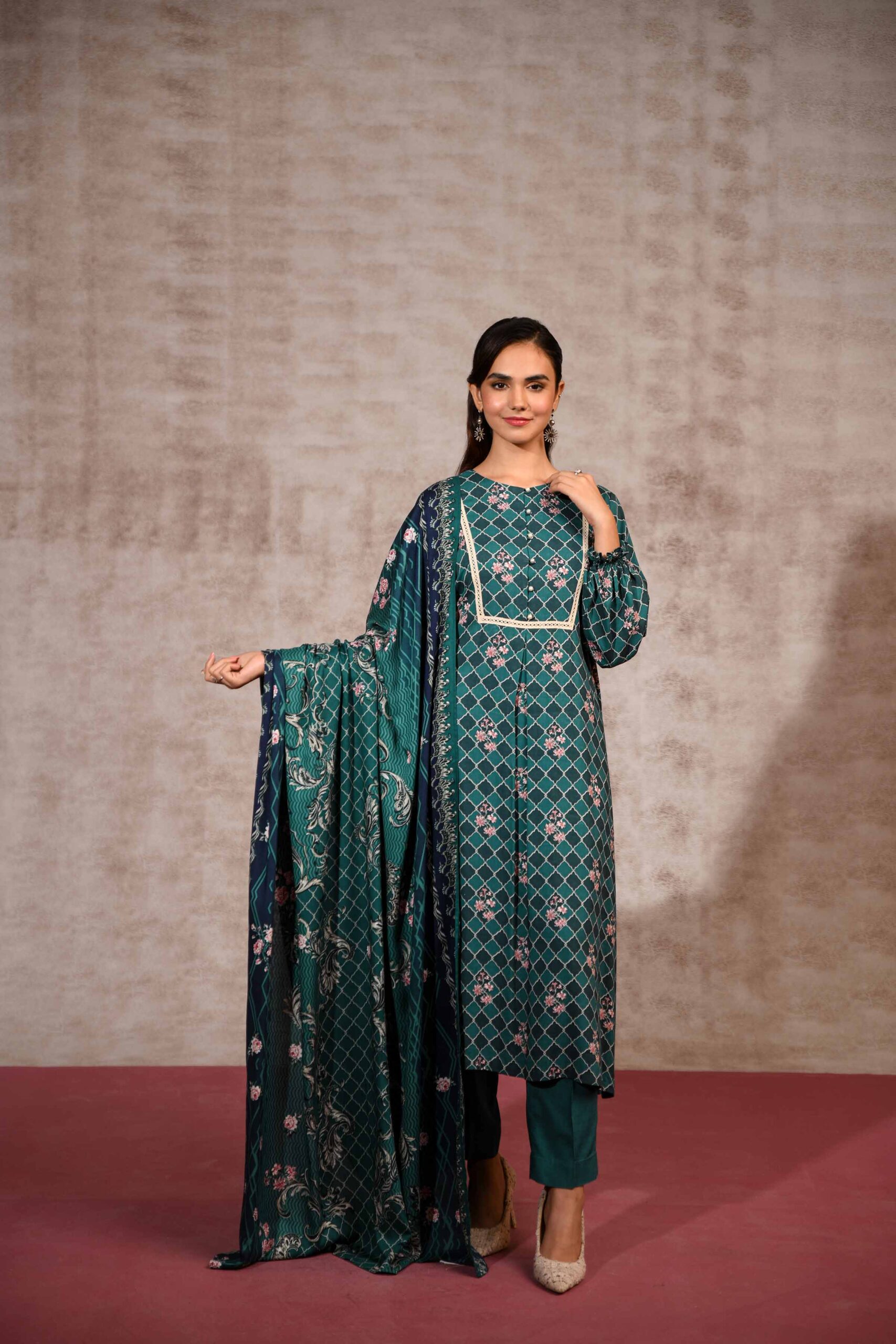 Nishat Linen Unstitched Printed Suit 42303181 - Winter Collection