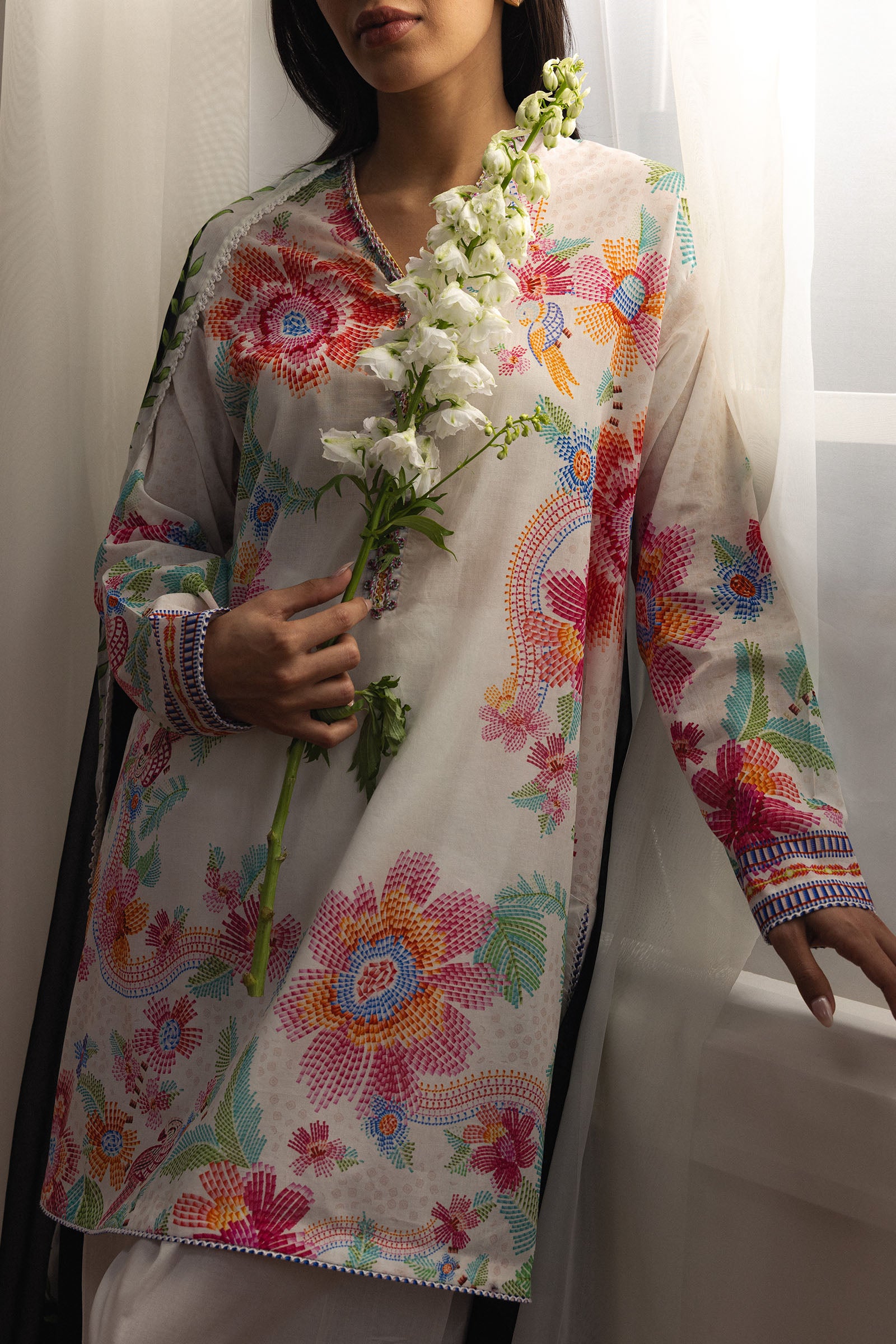 Coco by Zara Shahjahan - Asahi-2B - Digital Printed Lawn 2 Piece Suit - Image 4