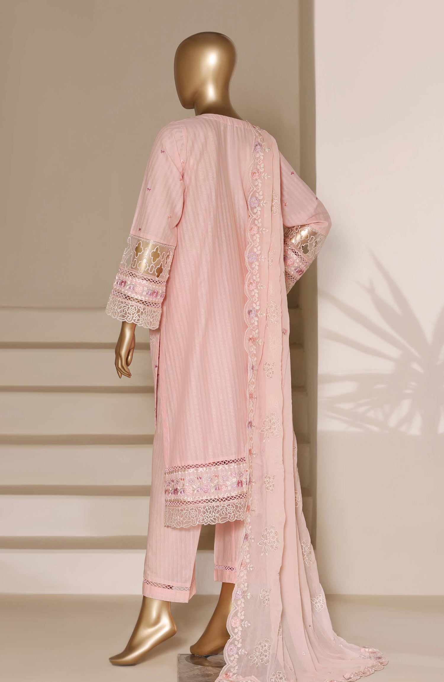 Sadabahar Embroidered Lawn Stitched 3 Piece Suit - Design-05 - SBD26SLB - Pink - Luxury Collection - Image 2