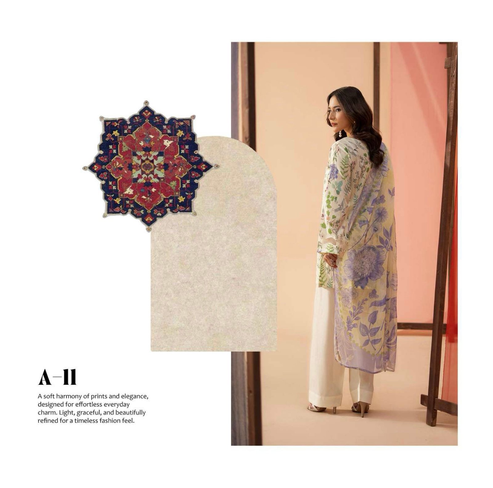 JAZMIN by Gull Jee - Unstitched 3 Piece Digital Printed Lawn Collection - A11 - Image 2