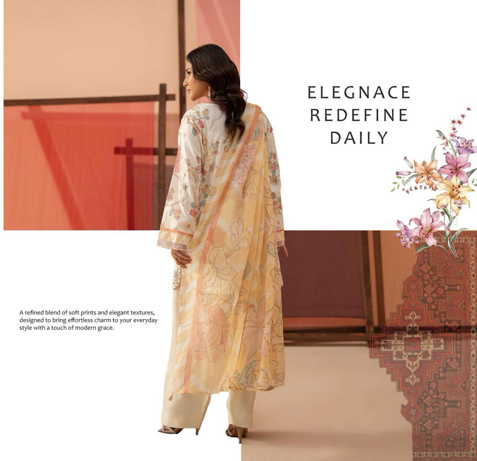 JAZMIN by Gull Jee - Unstitched 3 Piece Digital Printed Lawn Collection - A12 - Image 2