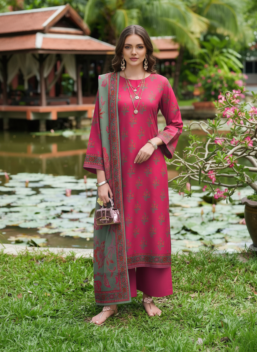 House of Lala Madham V7 - Twilight Blush Stitched Suit