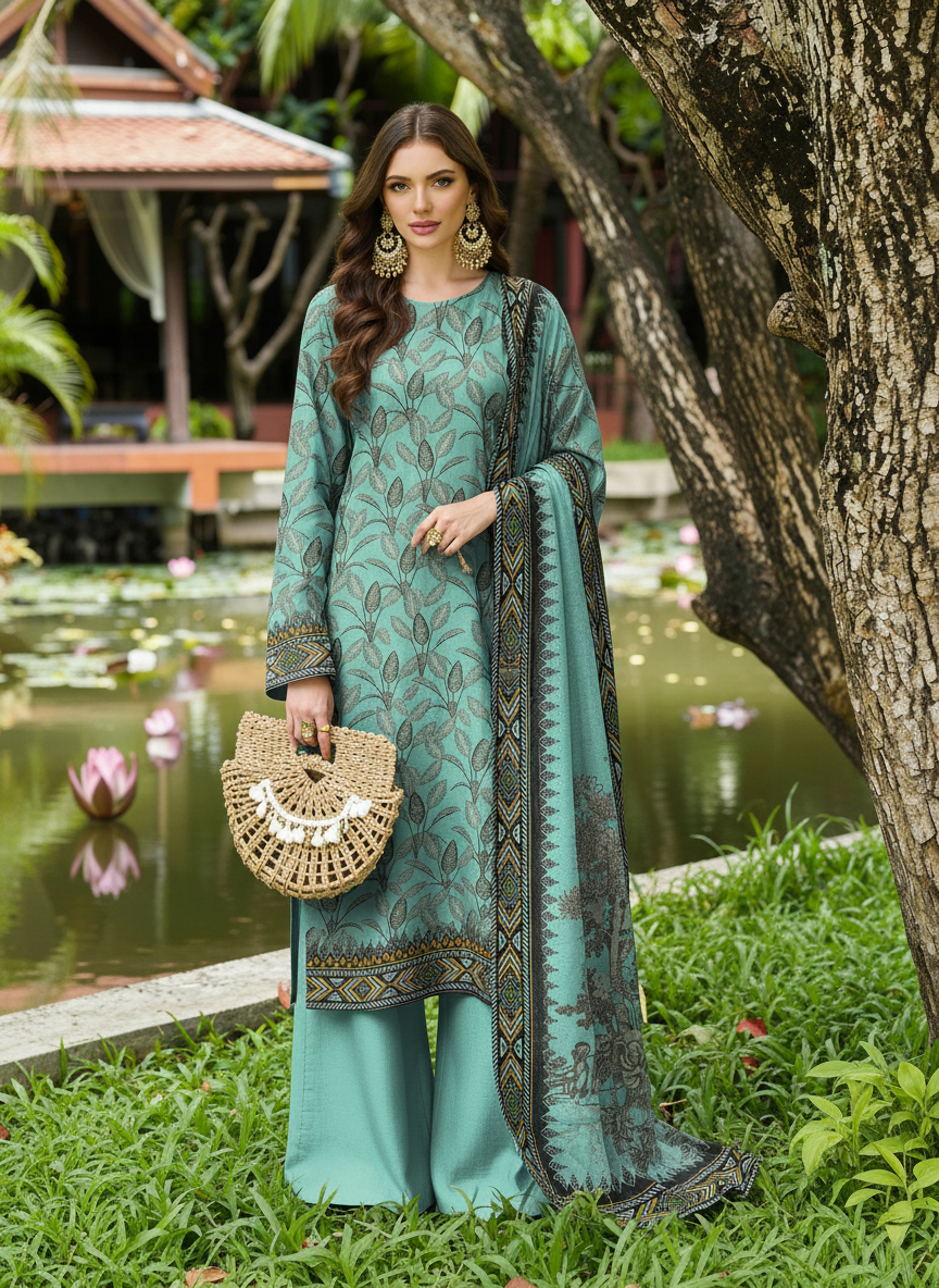 House of Lala Madham V7 - Minted Tide Stitched Suit